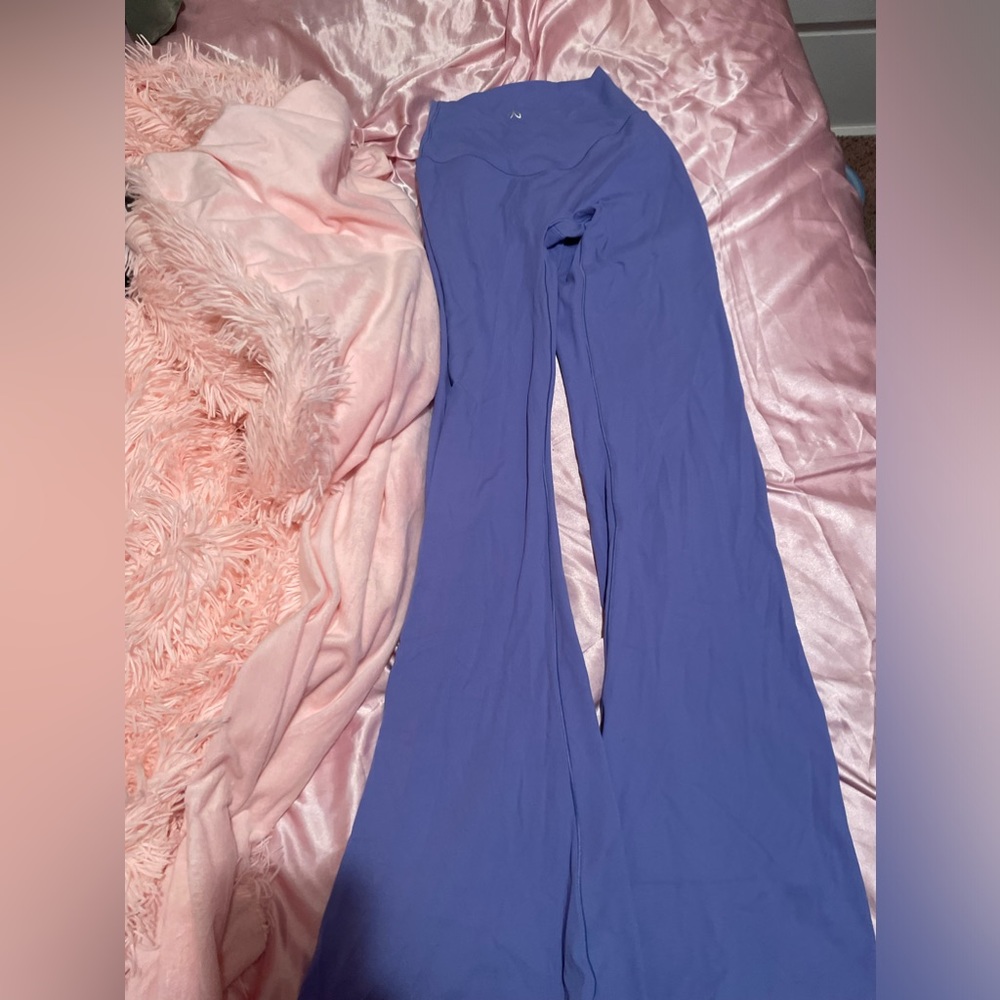 Purple flare leggings